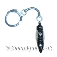 Bullet with Hearts Keyring - Click Image to Close